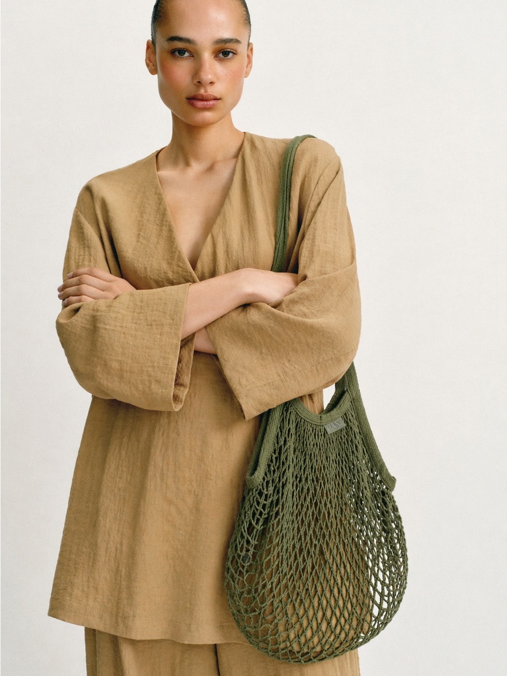 ZARA GREEN MESH BAG
